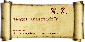 Mangol Krisztián névjegykártya