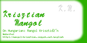 krisztian mangol business card